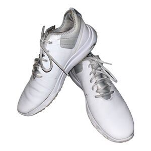 Women’s 9 2015 Nike FI Impact 2 White/Platinum Waterproof Spikeless Golf Shoes